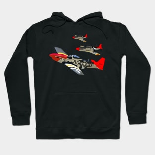 AAC - 332nd Fighter Group - 12th AF - Red Tails wo Txt Hoodie